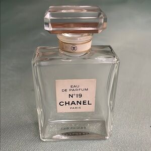 Authentic Vintage Chanel No. 19 Eau De Parfum Bottle 1.7 Oz. EMPTY